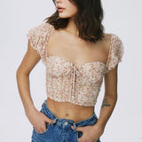 CAMILLA TOP IN SHAKERATO BIANCO
