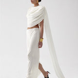 KHARA TOP IN MARBLE WHITE