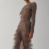 BYBLOS MAXI DRESS IN ASH