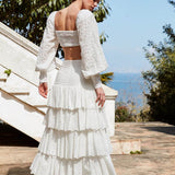 EVA SKIRT IN MOONRISE WHITE