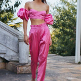 GILDA PANTS IN ROSÉ BONBON