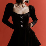 CLAUDINE IN VELOURS NOIR