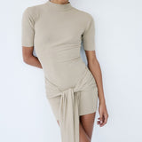 SALT MINI DRESS IN SMOKEY SAGE