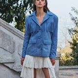 JANE JACKET IN BLÊU FUMEE
