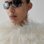 ZIZI TOP IN WHITE MUSTANG