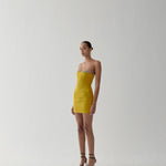 NOÉLIE STRAPLESS MINI IN BURNT OLIVE