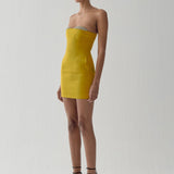NOÉLIE STRAPLESS MINI IN BURNT OLIVE