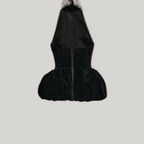 HEMINGWAY PEPLUM TOP IN IMPÉRIAL NOIR
