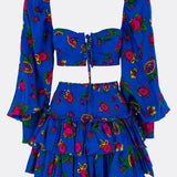 TINA TOP & SKIRT IN ORIENTAL POPPY