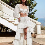 EVA SKIRT IN MOONRISE WHITE