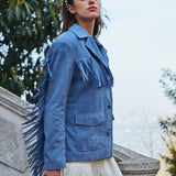 JANE JACKET IN BLÊU FUMEE