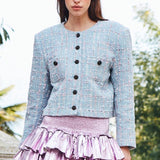 LOULOU JACKET IN BLÊU FUMEE