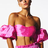 GILDA TOP IN SILK PINK