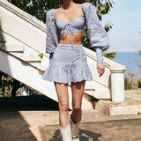EVA MINI SKIRT IN LAVENDER MILK