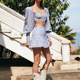 EVA MINI SKIRT IN LAVENDER MILK