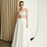 MIRABELLE SKIRT IN COQUILLE BLANCHE