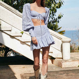 EVA MINI SKIRT IN LAVENDER MILK